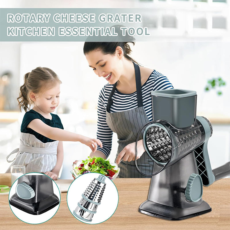 Rotary cheese grater, a kitchen essential for the whole family