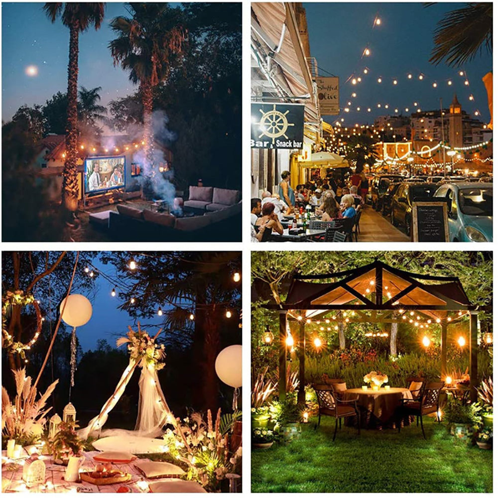String lights used for garden, patio, wedding and gazebo decoration